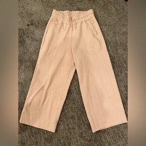 Pink nike wide leg sweatpants